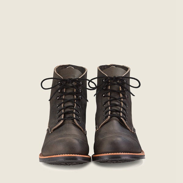 Heritage Støvler Herre - Red Wing Iron Ranger - 6-Inch Rough & Tough Læder - Mørkegrå - SNJKBP-732